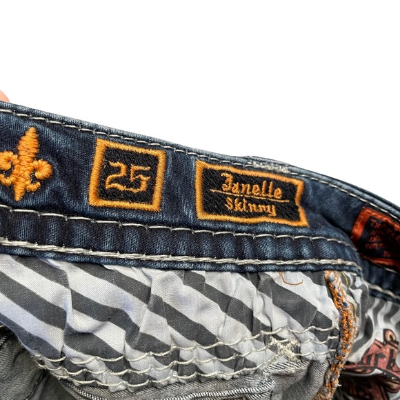 Rock Revival Women Jeans Size 25 Dark Blue Janelle Skinny Low-Rise Stretch Denim - Picture 10 of 10